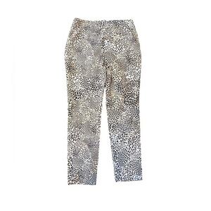 Chicos pants with pockets pull on leopard print - size 8